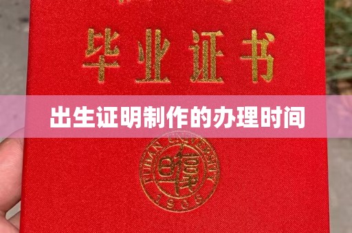 金城江出生证明制作的办理时间