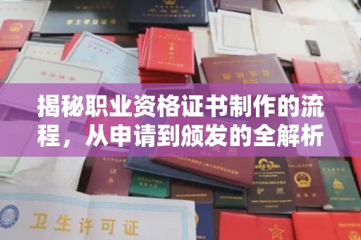 金城江揭秘职业资格证书制作的流程，从申请到颁发的全解析