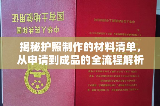 金城江揭秘护照制作的材料清单，从申请到成品的全流程解析