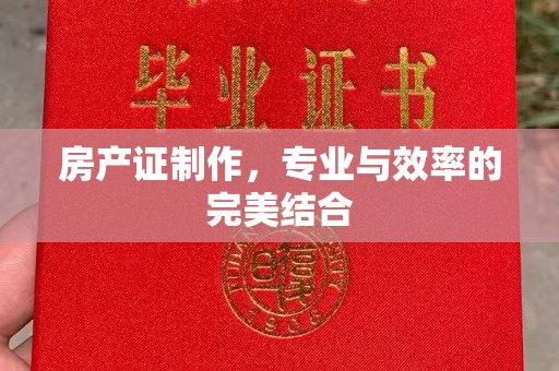 金城江房产证制作，专业与效率的完美结合